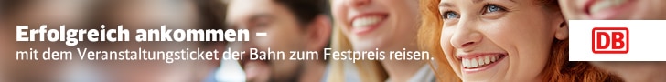 Erfolgreich ankommen mit dem Veranstaltungsticket der Bahn zum Festpreis reisen. Erfolgreich ankommen mit dem Veranstaltungsticket der Bahn zum Festpreis reisen.